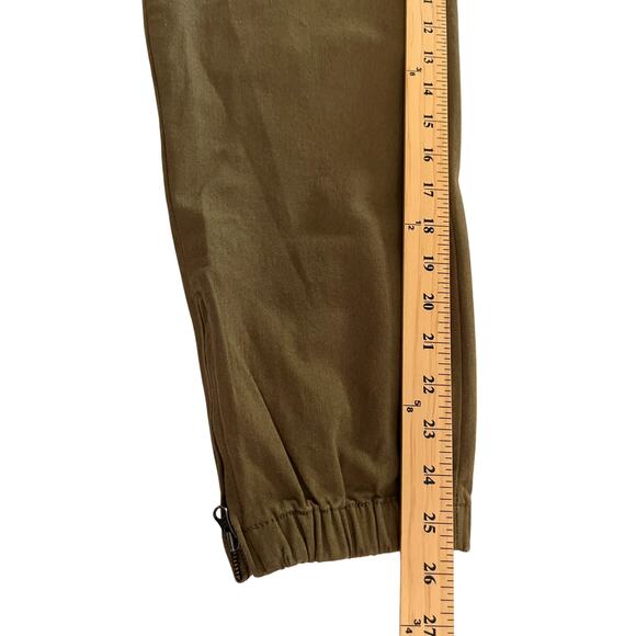 L.T.J. Letter To Juliet Women's Crop Zip Ankle Utility Joggers in Moss Sz L NWT - Picture 12 of 13